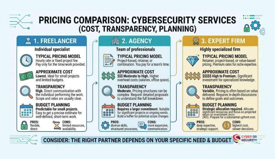 Cybersecurity Marketing Experts Services Pricing Comparison