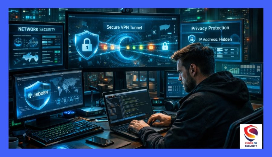 Best VPN Cybersecurity Desk working